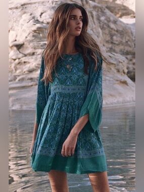 spell solstice boho midi dress Baltic Born Womens Spell Boho Midi Dress | Blue Floral